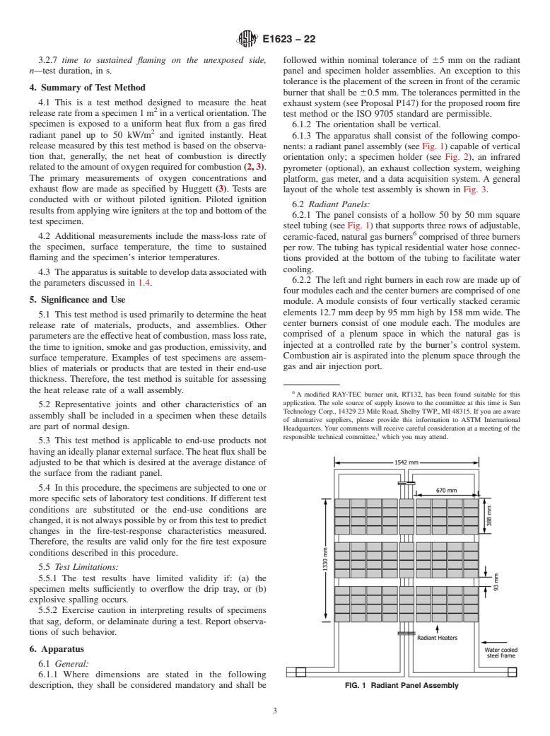 ASTM E1623-22 - Standard Test Method for  Determination of Fire and Thermal Parameters of Materials,   Products, and Systems Using an Intermediate Scale Calorimeter (ICAL)