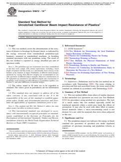 ASTM D4812-19e1 ASTM D4812-19e1 - Standard Test Method for Unnotched Cantilever Beam Impact Resistance of Plastics - Page 1 preview