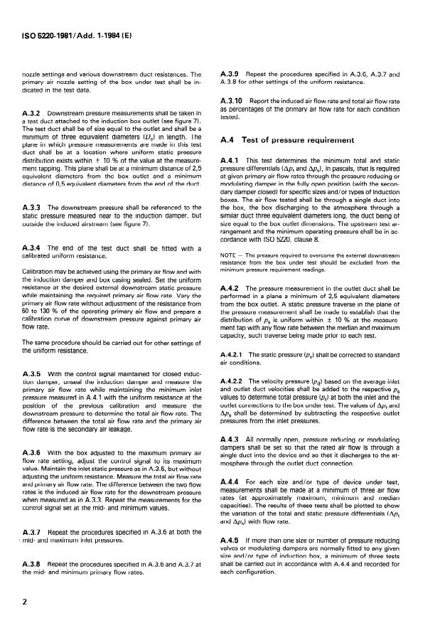 ISO 5220:1981/Add 1:1984 ISO 5220:1981/Add 1:1984 - Variable primary flow rate control devices with induced flow facility - Page 2 preview