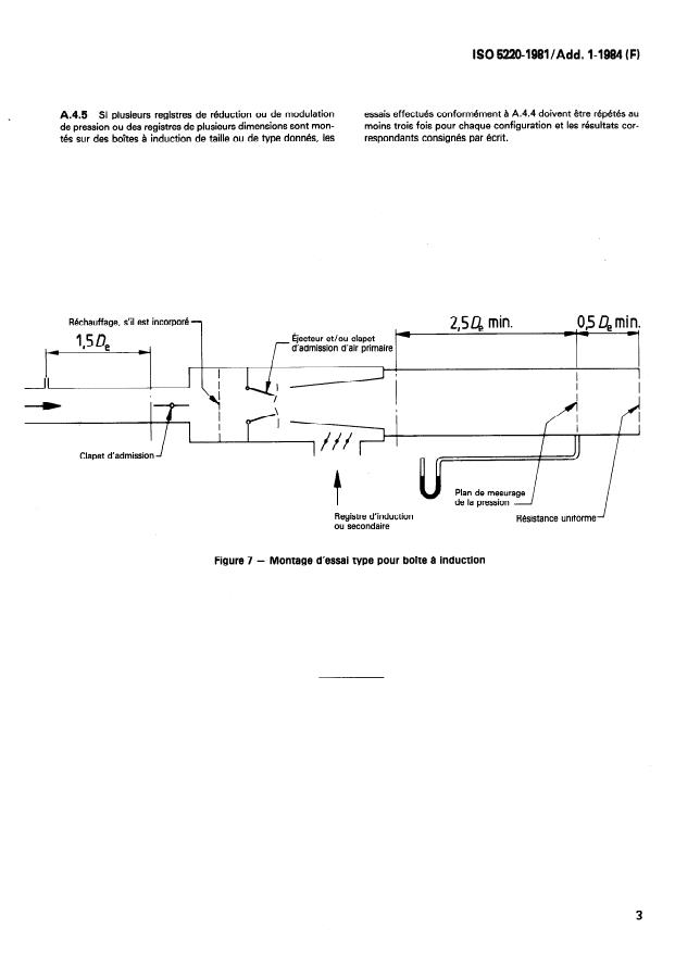 ISO 5220:1981/Add 1:1984 - Régulateur de débit variable a entraînement d'air induit