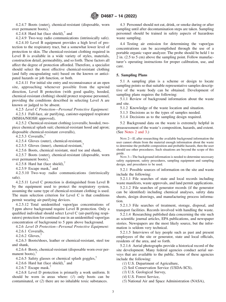 ASTM D4687-14(2022) - Standard Guide for General Planning of Waste Sampling