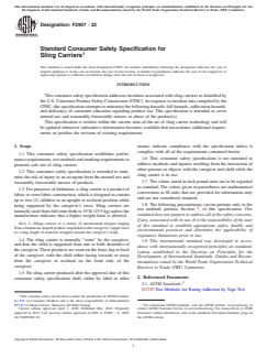 ASTM F2907-22 ASTM F2907-22 - Standard Consumer Safety Specification for Sling Carriers - Page 1 preview