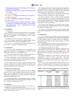 ASTM F3371-22 ASTM F3371-22 - Standard Specification for Polyolefin Pipe and Fittings for Drainage, Waste, and Vent Applications - Page 2 preview