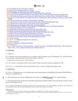 ASTM F3371-22 REDLINE ASTM F3371-22 - Standard Specification for Polyolefin Pipe and Fittings for Drainage, Waste, and Vent Applications - Page 2 preview