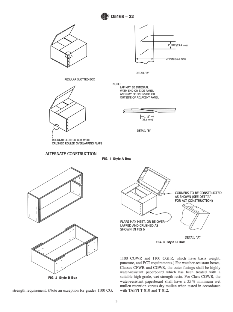 ASTM D5168-22 - Standard Practice for  Fabrication and Closure of Triple-Wall Corrugated Fiberboard  Containers