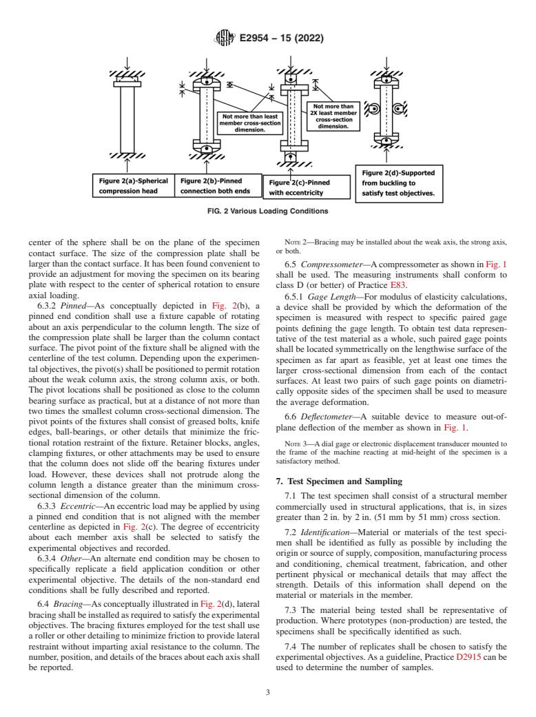 ASTM E2954-15(2022) - Standard Test Method for Axial Compression Test of Reinforced Plastic and Polymer Matrix  Composite Vertical Members