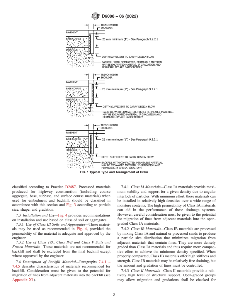 ASTM D6088-06(2022) - Standard Practice for  Installation of Geocomposite Pavement Drains