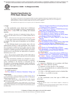 ASTM D3308-12(2022) ASTM D3308-12(2022) - Standard Specification for PTFE Resin Skived Tape - Page 1 preview