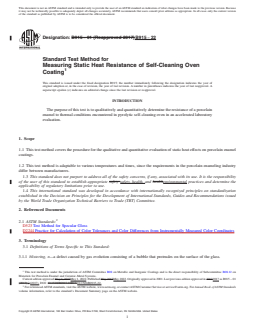 ASTM B915-22 REDLINE ASTM B915-22 - Standard Test Method for Measuring Static Heat Resistance of Self-Cleaning Oven Coating - Page 1 preview