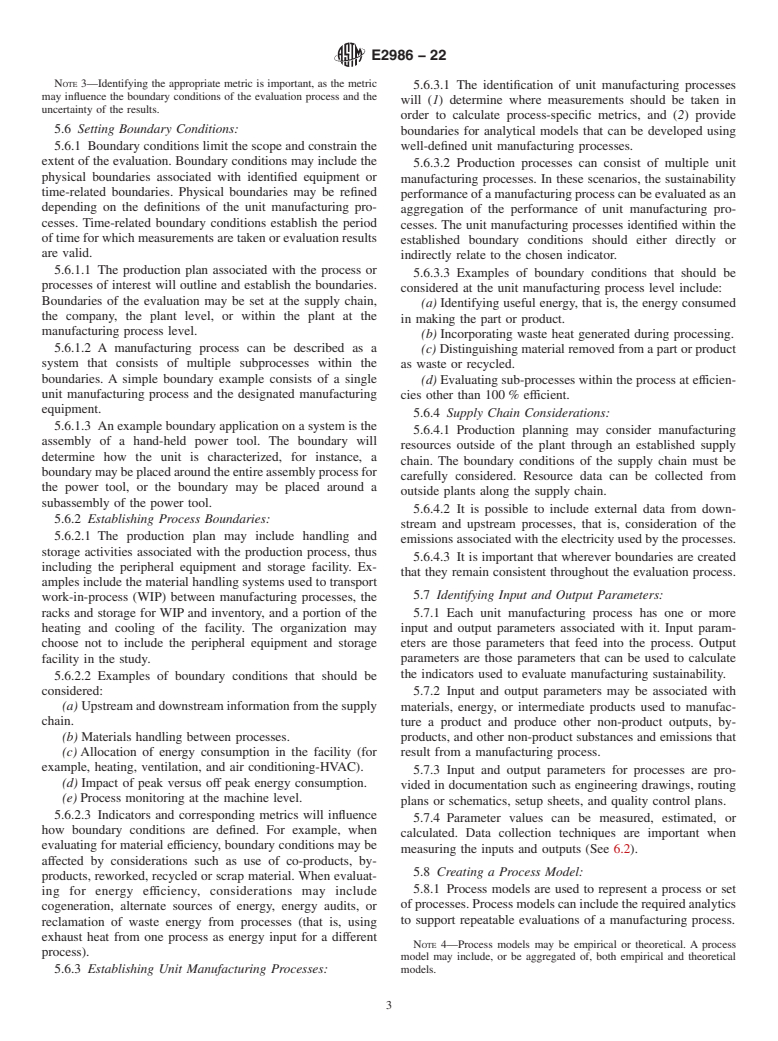 ASTM E2986-22 - Standard Guide for Evaluation of Environmental Aspects of Sustainability of Manufacturing  Processes