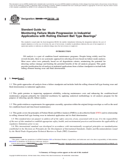 ASTM D8128-22 REDLINE ASTM D8128-22 - Standard Guide for Monitoring Failure Mode Progression in Industrial Applications with Rolling Element Ball Type Bearings - Page 1 preview