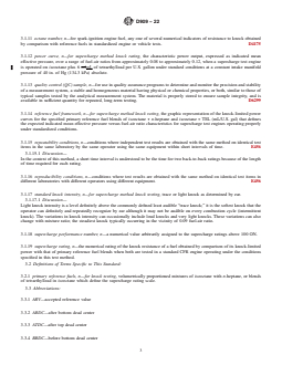 ASTM D909-22 REDLINE ASTM D909-22 - Standard Test Method for Supercharge Rating of Spark-Ignition Aviation Gasoline - Page 3 preview