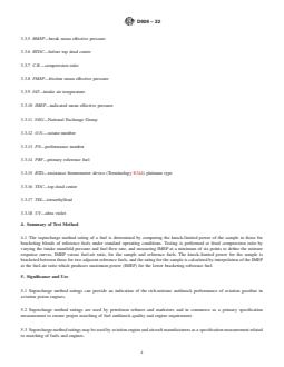 ASTM D909-22 REDLINE ASTM D909-22 - Standard Test Method for Supercharge Rating of Spark-Ignition Aviation Gasoline - Page 4 preview