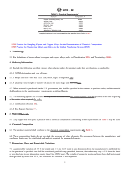 ASTM B216-22 REDLINE ASTM B216-22 - Standard Specification for Tough-Pitch Fire-Refined Copper—Refinery Shapes - Page 2 preview