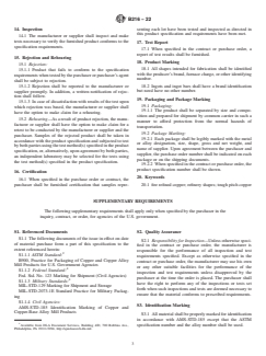 ASTM B216-22 - Standard Specification for Tough-Pitch Fire-Refined Copper—Refinery Shapes