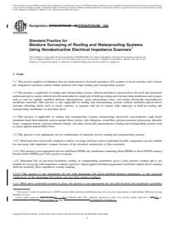 REDLINE ASTM D7954/D7954M-22a - Standard Practice for Moisture Surveying of Roofing and Waterproofing Systems Using  Nondestructive Electrical Impedance Scanners