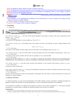 ASTM D2857-22 REDLINE ASTM D2857-22 - Standard Practice for Dilute Solution Viscosity of Polymers - Page 2 preview