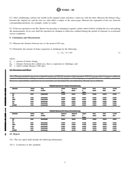 ASTM D1042-22 REDLINE ASTM D1042-22 - Standard Test Method for Linear Dimensional Changes of Plastics Caused by Exposure to Heat and Moisture - Page 4 preview