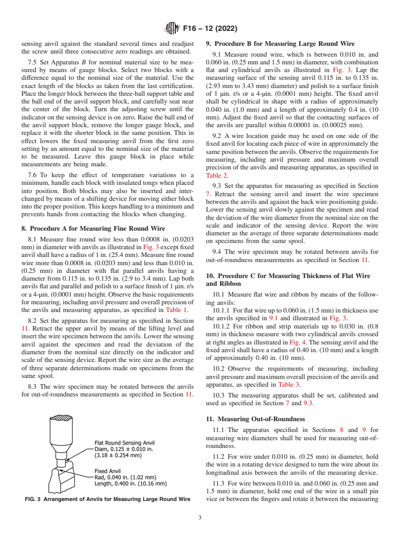 ASTM F16-12(2022) - Standard Test Methods for  Measuring Diameter or Thickness of Wire and Ribbon for Electronic  Devices and Lamps