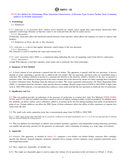 ASTM D8073-22 REDLINE ASTM D8073-22 - Standard Test Method for Determination of Water Separation Characteristics of Aviation Turbine Fuel by Small Scale Water Separation Instrument - Page 2 preview