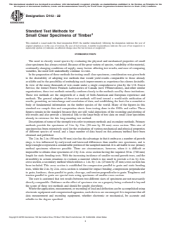 ASTM D143-22 - Standard Test Methods for  Small Clear Specimens of Timber