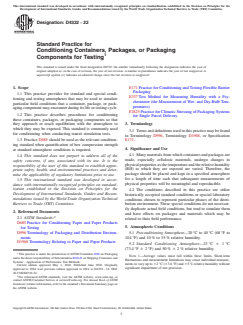 ASTM D4332-22 - Standard Practice for  Conditioning Containers, Packages, or Packaging Components   for Testing