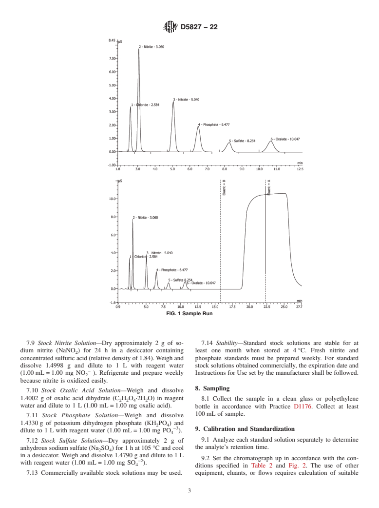 ASTM D5827-22 - Standard Test Method for Analysis of Engine Coolant for Chloride and Other Anions by  Ion Chromatography