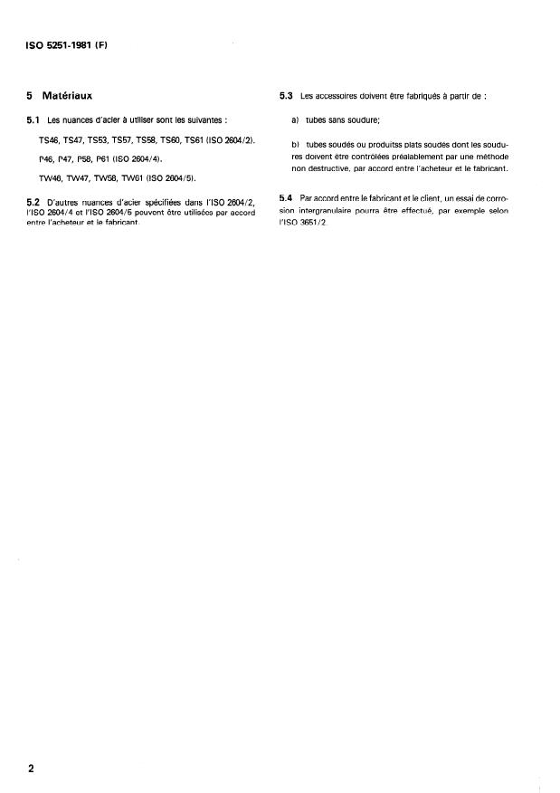 ISO 5251:1981 ISO 5251:1981 - Accessoires a souder bout a bout en acier inoxydable - Page 4 preview