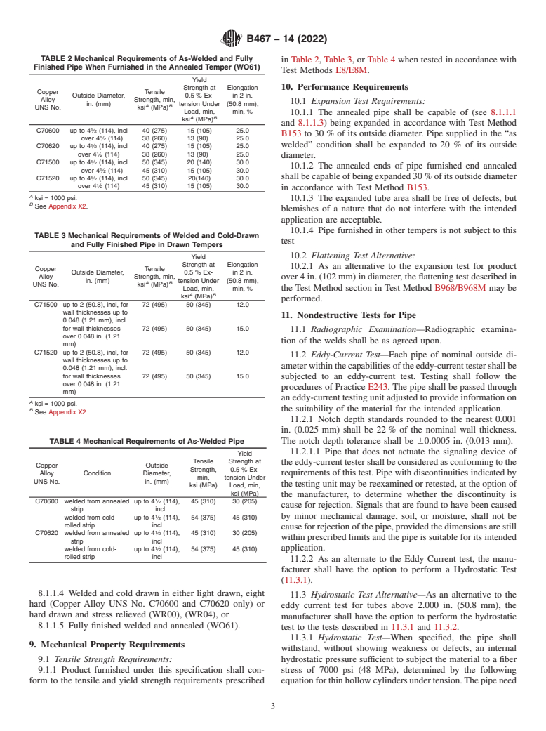 ASTM B467-14(2022) - Standard Specification for Welded Copper-Nickel Pipe