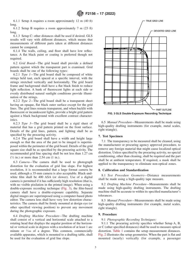 ASTM F2156-17(2022) - Standard Test Method for  Measuring Optical Distortion in Transparent Parts Using Grid  Line Slope