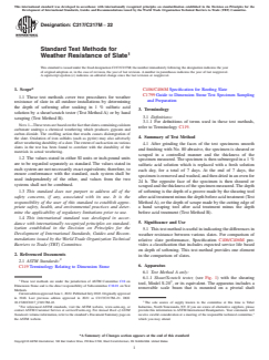 ASTM C217/C217M-22 ASTM C217/C217M-22 - Standard Test Methods for Weather Resistance of Slate - Page 1 preview