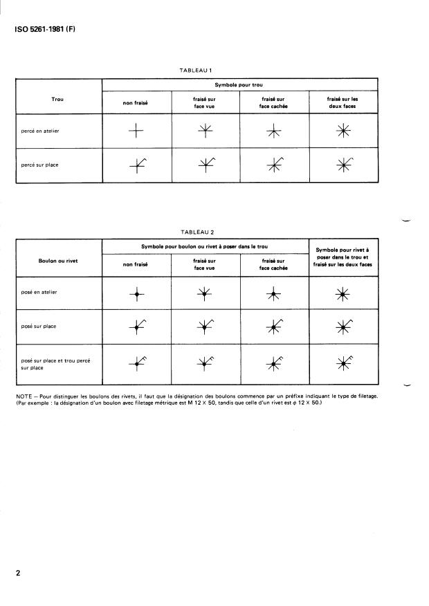 ISO 5261:1981 ISO 5261:1981 - Dessins techniques pour constructions métalliques - Page 4 preview