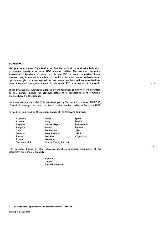 ISO 5261:1981 ISO 5261:1981 - Technical drawings for structural metal work - Page 2 preview