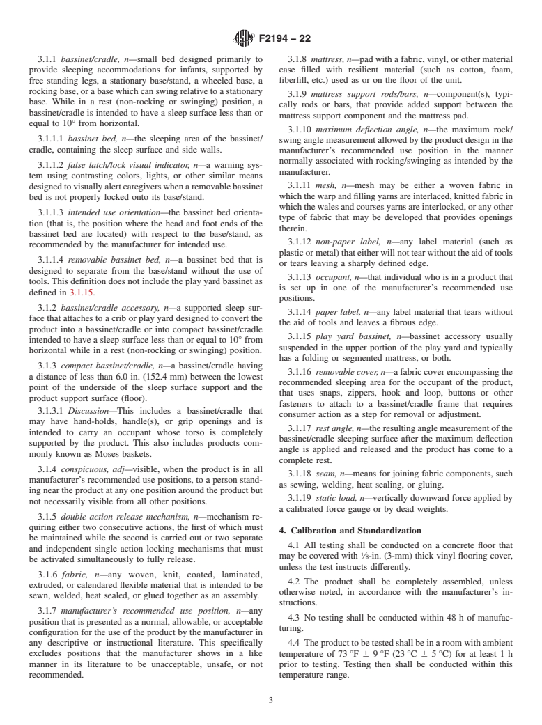 ASTM F2194-22 - Standard Consumer Safety Specification for Bassinets and Cradles