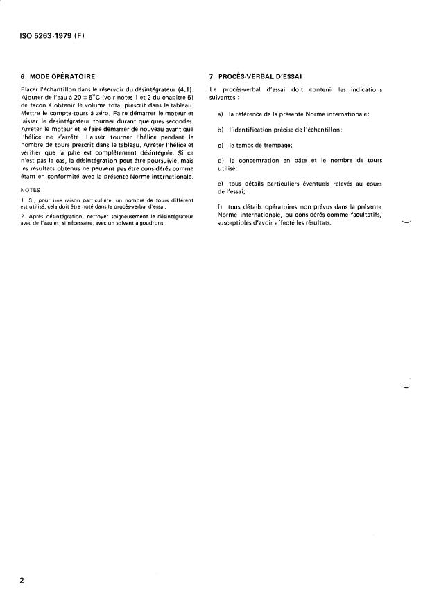 ISO 5263:1979 ISO 5263:1979 - Pâtes -- Désintégration humide de laboratoire - Page 4 preview