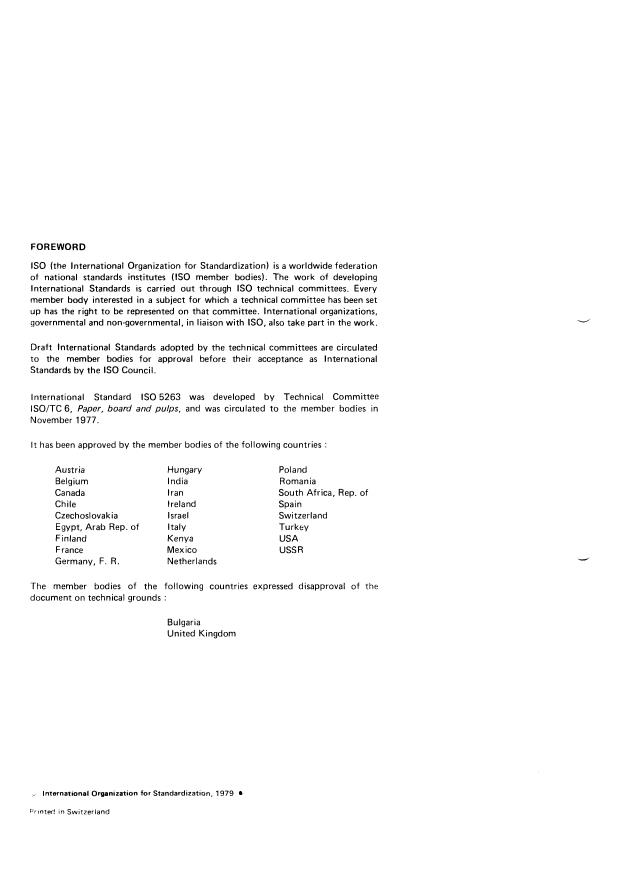 ISO 5263:1979 ISO 5263:1979 - Pulps -- Laboratory wet disintegration - Page 2 preview