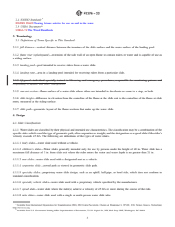 REDLINE ASTM F2376-22 - Standard Practice for Classification, Design, Manufacture, Construction, and Operation  of Water Slide Systems