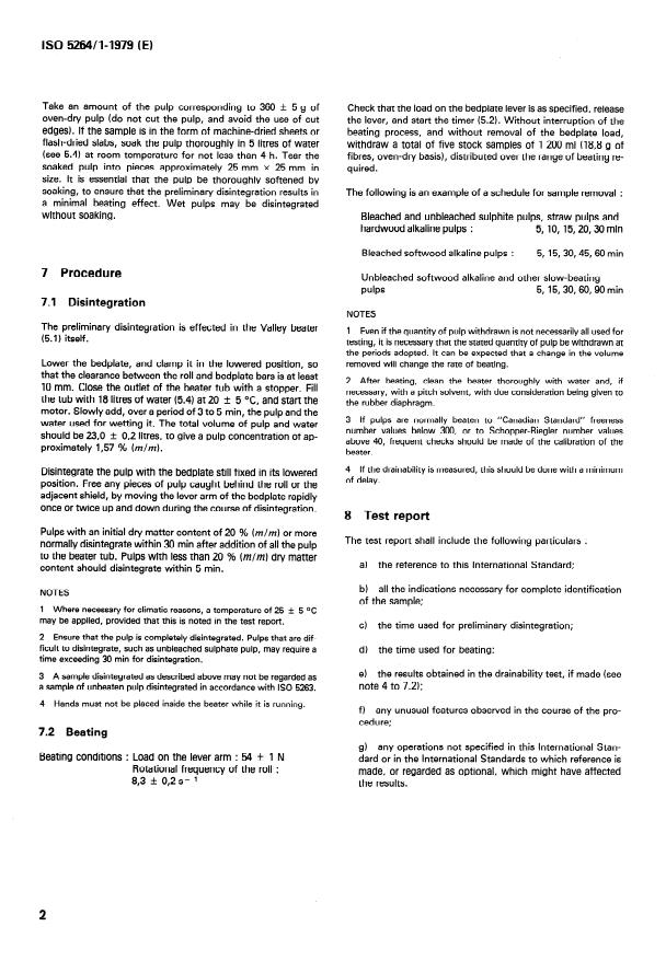 ISO 5264-1:1979 ISO 5264-1:1979 - Pulps -- Laboratory beating - Page 4 preview