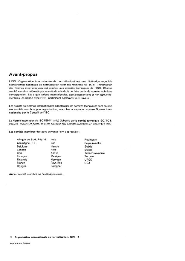 ISO 5264-1:1979 ISO 5264-1:1979 - Pâtes -- Raffinage de laboratoire - Page 2 preview