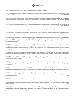 ASTM F3050-22a REDLINE ASTM F3050-22a - Standard Guide for Conformity Assessment of Personal Protective Clothing and Equipment - Page 3 preview