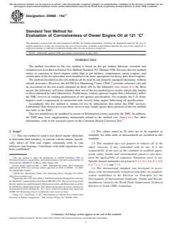 ASTM D5968-19ae1 ASTM D5968-19ae1 - Standard Test Method for Evaluation of Corrosiveness of Diesel Engine Oil at 121 °C - Page 1 preview
