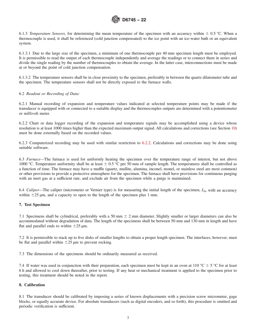 REDLINE ASTM D6745-22 - Standard Test Method for  Linear Thermal Expansion of Electrode Carbons