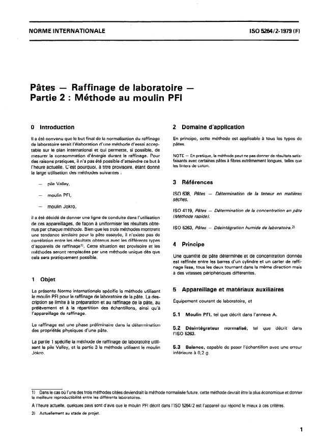 ISO 5264-2:1979 - Pâtes -- Raffinage de laboratoire