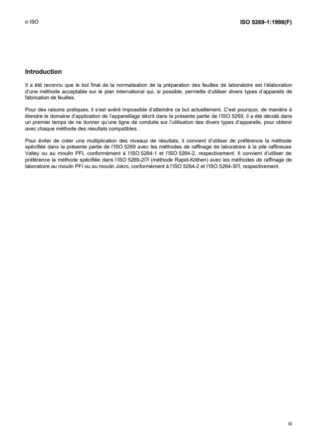ISO 5269-1:1998 - Pâtes -- Préparation des feuilles de laboratoire pour essais physiques