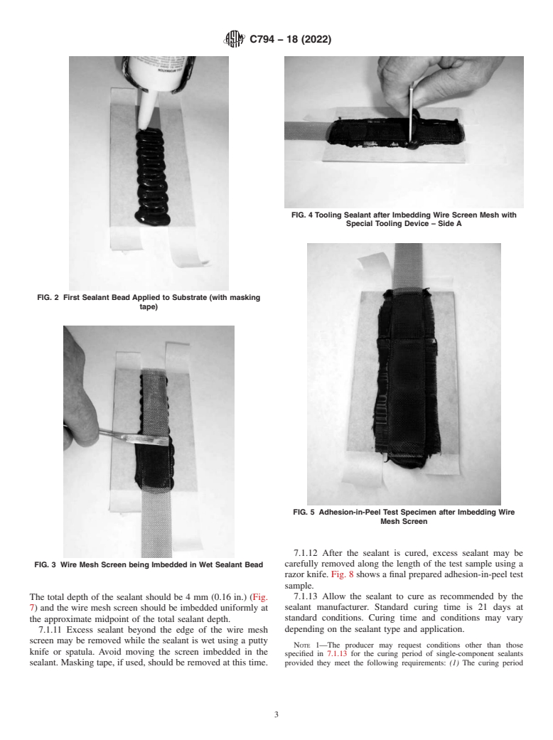 ASTM C794-18(2022) - Standard Test Method for  Adhesion-in-Peel of Elastomeric Joint Sealants