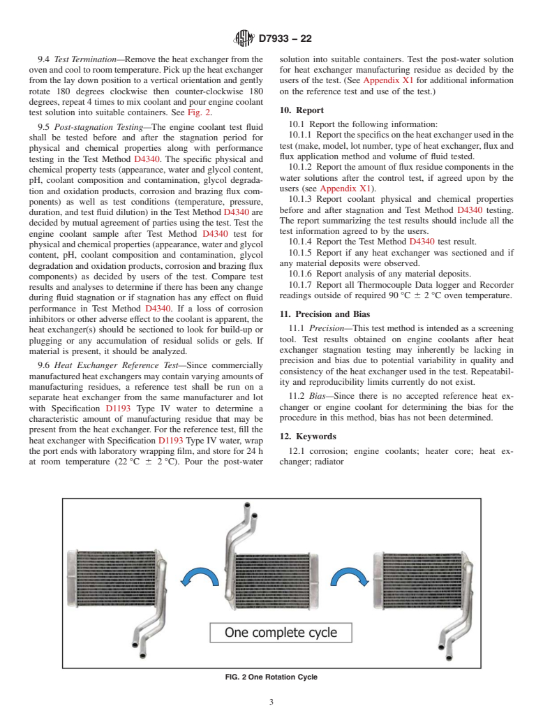 ASTM D7933-22 - Standard Test Method for Engine Coolant Stagnation in Flux-Brazed Aluminum Heat Exchangers