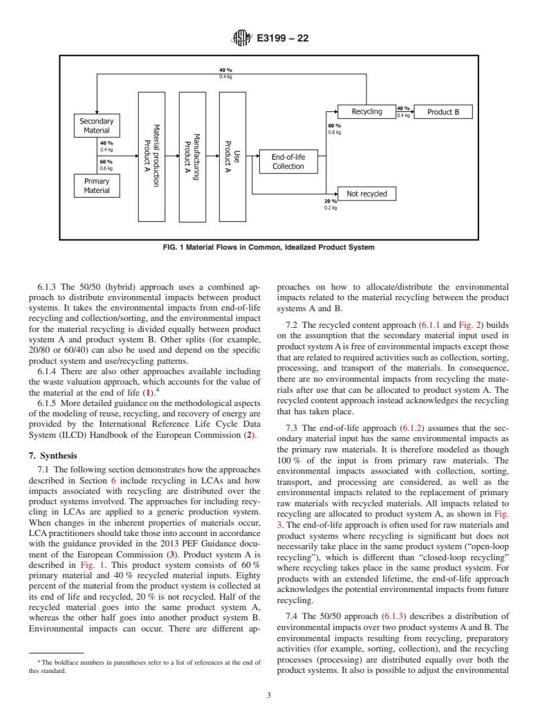 ASTM E3199-22 - Standard Guide for Alternative Allocation Approaches to Modeling Input and Output  Flows of Secondary Materials and Related Recycling Scenarios in Life  Cycle Assessment