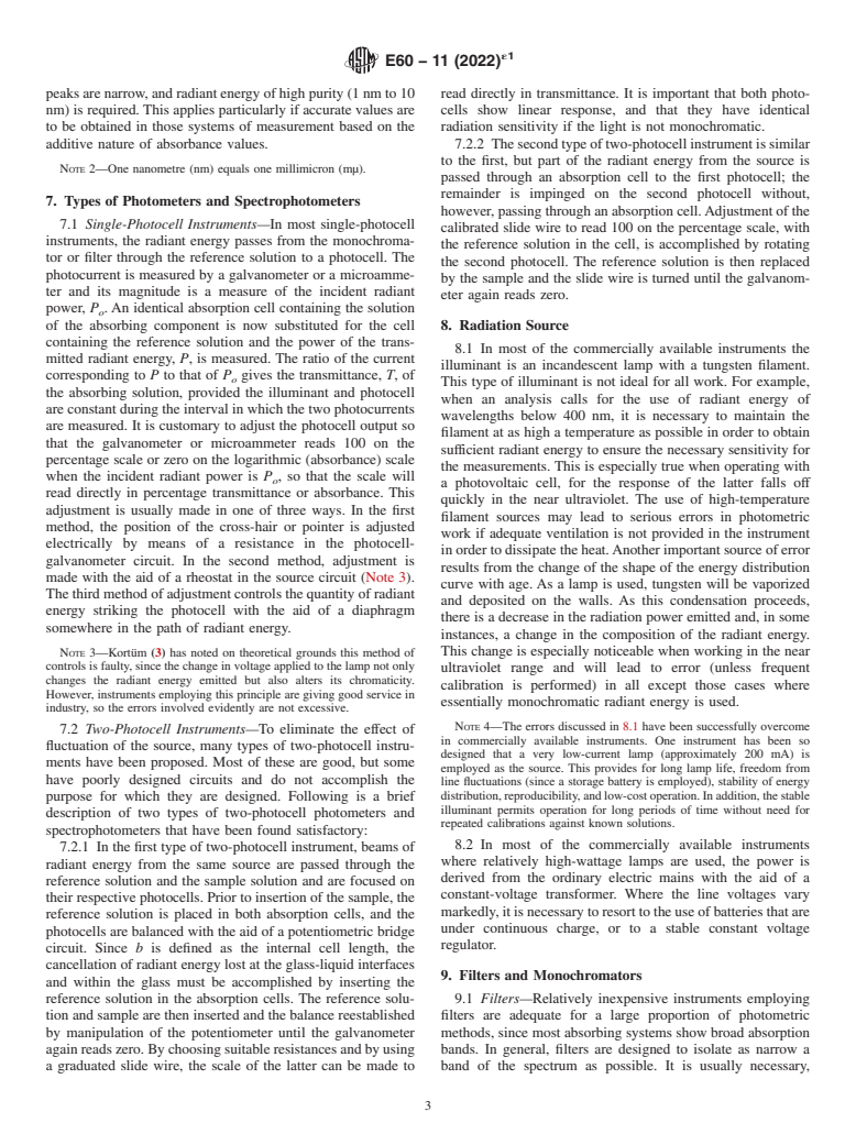 ASTM E60-11(2022)e1 - Standard Practice for  Analysis of Metals, Ores, and Related Materials by Spectrophotometry