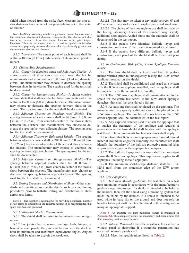 ASTM E3141/E3141M-22a - Standard Test Method for Ballistic Resistant Shields for Law Enforcement