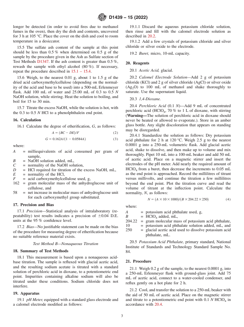 ASTM D1439-15(2022) - Standard Test Methods for Sodium Carboxymethylcellulose